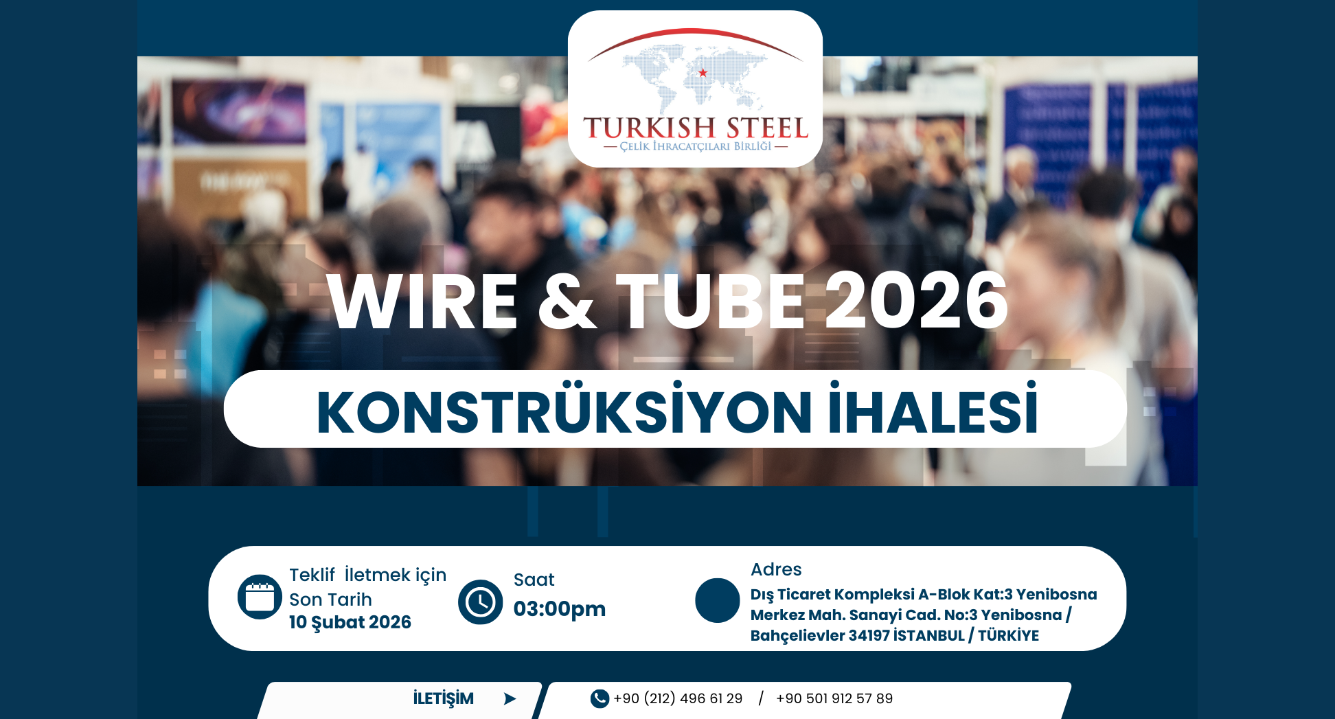 Wire & Tube 2026 Fuarı Konstrüksiyon İhalesi